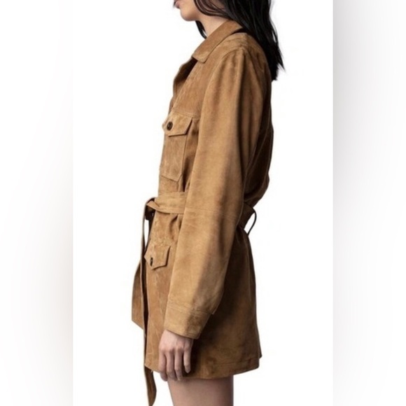 Zadig & Voltaire Mikel Daim Suede Leather Jacket - Picture 4 of 5